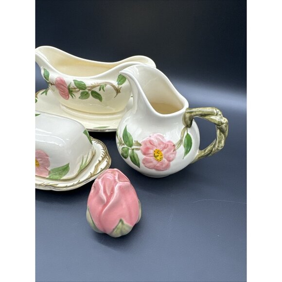 Vintage Franciscan Desert Rose Butter Gravy Cream Sugar S&P Set EUC Lot Pink - Picture 4 of 16